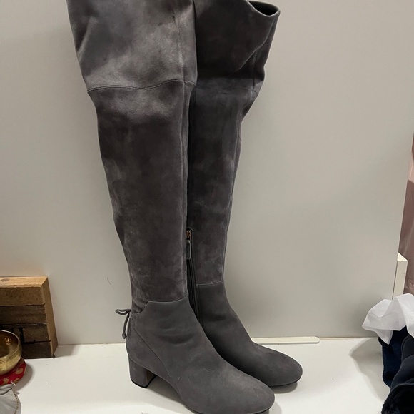 Dark Gray Tory Burch Over the Knee Boots 9.5 - Picture 2 of 5